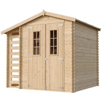 Magazie de grădină din lemn 9 ft x 7 ft x H7 ft / 4,47 m2 (capacitate 2 m3) - fara podele M386C - Img 7