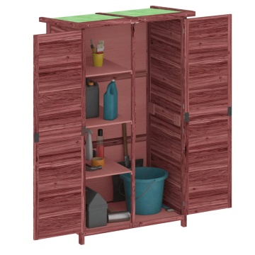 Magazie de unelte de grădină cafeniu 83x57x140cm lemn masiv pin - Img 3