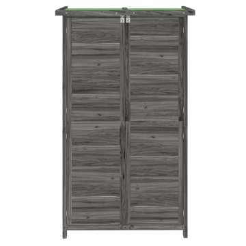 Magazie de unelte pentru grădină gri 83x57x140cm lemn masiv pin - Img 4