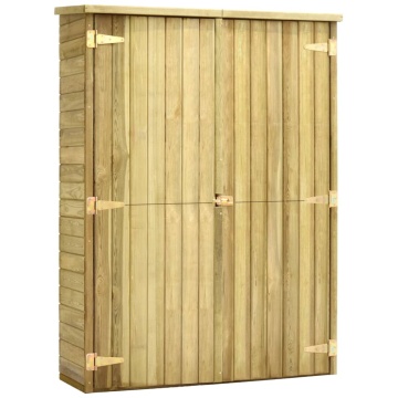 Magazie unelte de grădină, 123x50x171 cm, lemn pin tratat - Img 2