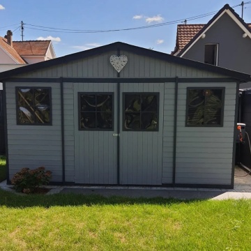 Magazin de gradina din lemn 14x11 ft/12m2 - TIMBELA M331+M331G - Img 2