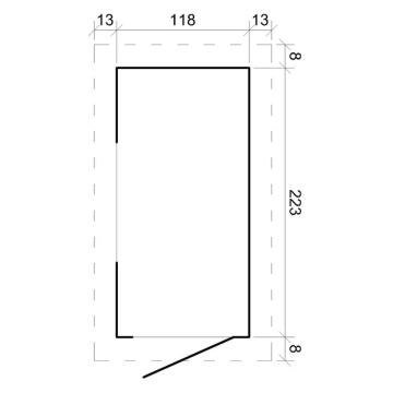 Magazin de gradina din lemn TIMBELA M306 - 2,63 m2 - Img 5