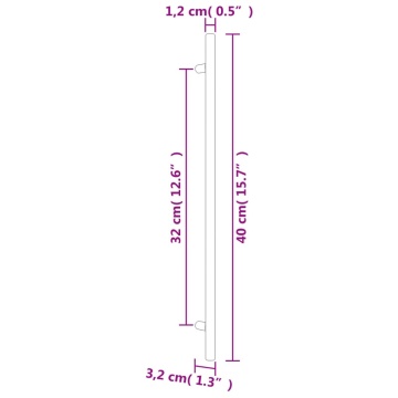 Mânere de dulap, 10 buc., bronz, 320 mm, oțel inoxidabil - Img 7