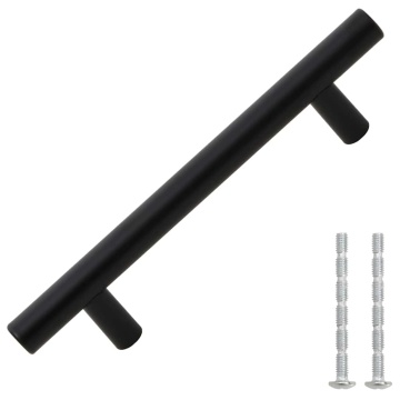 Mânere de dulap, 10 buc., negru, 96 mm, oțel inoxidabil - Img 3