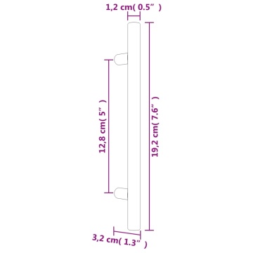 Mânere de dulap, 20 buc., argintiu, 128 mm, oțel inoxidabil - Img 7
