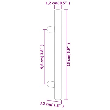 Mânere de dulap, 20 buc., auriu, 96 mm, oțel inoxidabil - Img 7