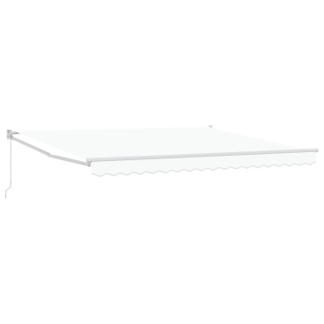 Marchiză manuală retractabilă Alb 400x300 cm, Material de înlocuire pentru marchiză 4x3 m Alb - Img 2