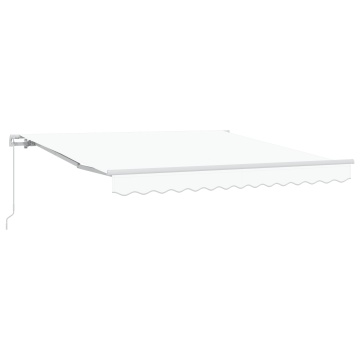 Marchiză manuală retractabilă albă 300x250 cm, Fabrică de înlocuire pentru marchiză 3x2,5 m albă - Img 2