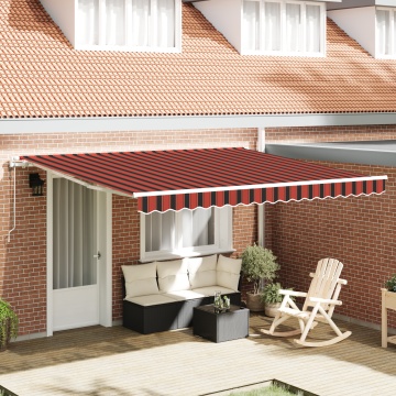 Marchiză manuală retractabilă Antracit 350x250 cm - Img 1
