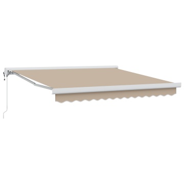 Marchiză retractabilă automată bej 300x250 cm, Material de înlocuire pentru marchiză 3x2.5 m Bej - Img 2