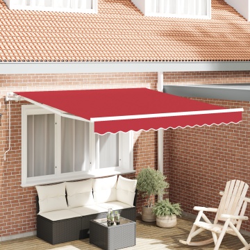 Marchiză retractabilă automată roșie 300x250 cm, Material de înlocuire pentru marchiză de 3x2.5 m roșie - Img 1