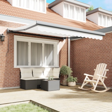 Markiza Retractabilă Automată Alb 300x250 cm, Material de Înlocuire pentru Markiză pentru Cadru de 3x2.5 m Alb - Img 3