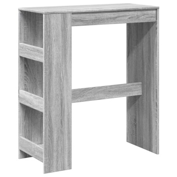 Masă bar cu rafturi, gri sonoma, 90x40x103,5 cm, lemn prelucrat - Img 2