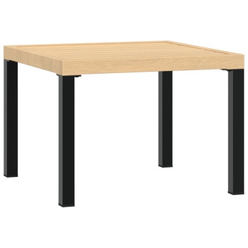Masă cafea grădină negru 55x55x39,5cm oțel vopsit electrostatic - Img 2