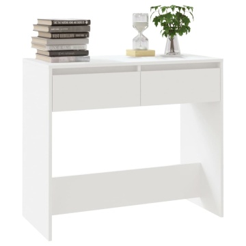 Masă consolă, alb, 89x41x76,5 cm, lemn prelucrat - Img 4
