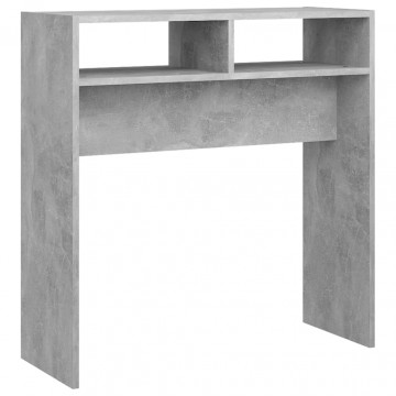 Masă consolă, gri beton, 78x30x80 cm, PAL - Img 2