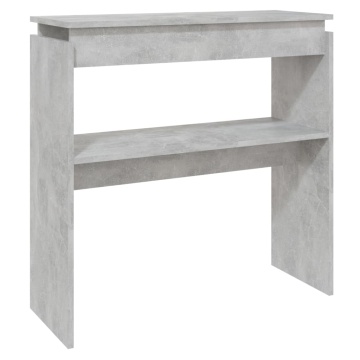 Masă consolă, gri beton, 80x30x80 cm, PAL - Img 2