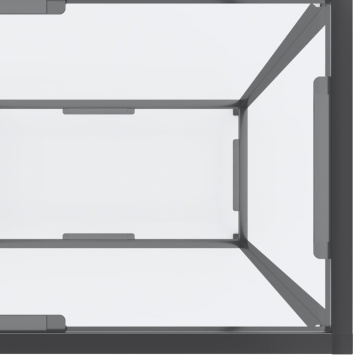 Masă consolă, transparent, 200x35x75,5 cm, sticlă securizată - Img 5