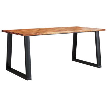 Masă cu margini naturale, 180x90x75 cm, lemn masiv de acacia - Img 1