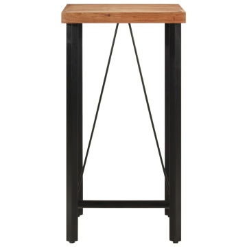 Masă de bar, 55x55x107 cm, lemn masiv acacia și fier - Img 2