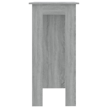 Masă de bar cu raft, stejar Sonoma gri, 102x50x103,5 cm, PAL - Img 4