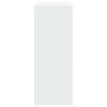Masă de bar cu rafturi, alb, 90x40x103,5 cm, lemn prelucrat - Img 8