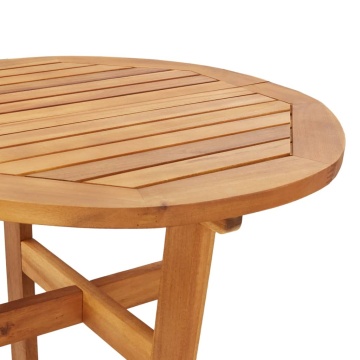 Masă de bar de grădină, Ø60x105 cm, lemn masiv de acacia - Img 6