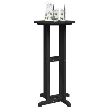Masă de Bar Neagră 55x55x107 cm HDPE - Img 3