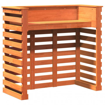 Masă de bar pentru exterior, 113,5x50x103 cm, lemn masiv de pin - Img 5