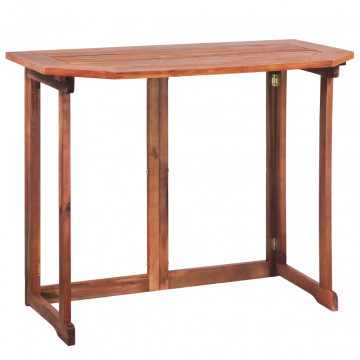 Masă de bistro, 90 x 50 x 75 cm, lemn masiv de acacia - Img 1
