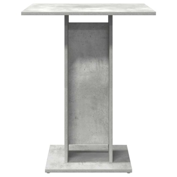 Masă de bistro, gri beton, 60 x 60 x 75 cm, lemn prelucrat - Img 4