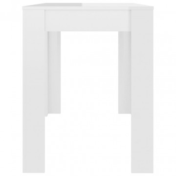 Masă de bucătărie, alb foarte lucios, 120 x 60 x 76 cm, PAL - Img 6