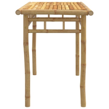 Masă de bucătărie pentru grădină, 110x55x75 cm, bambus - Img 8