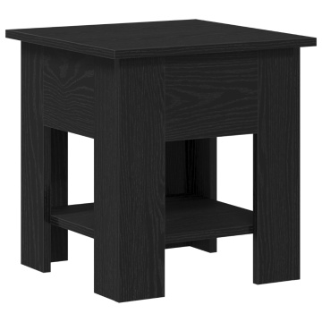 Masă de cafea Negru Stejar 40x40x42 cm Lemn prelucrat - Img 2