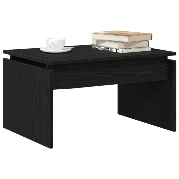 Masă de cafea Negru Stejar 68x38x50 cm Lemn Compus - Img 3