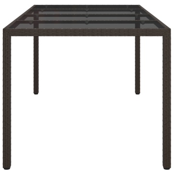 Masă de Dining pentru Grădină Maro 190x90x75 cm Poliratan - Img 4