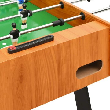 Masă de fotbal pliantă, maro deschis, 121 x 61 x 80 cm - Img 6