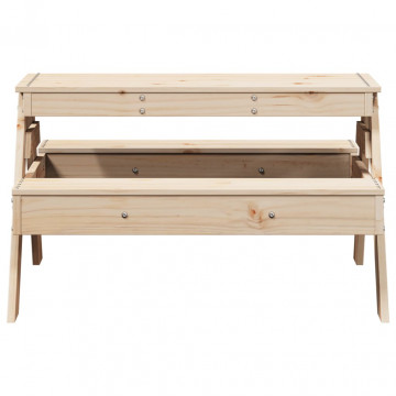 Masă de picnic pentru copii, 88x97x52 cm, lemn masiv de pin - Img 4