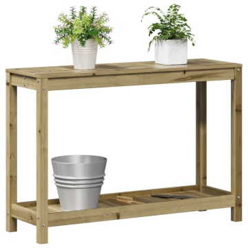 Masă de plantare cu raft, 108x35x75 cm, lemn de pin tratat - Img 4