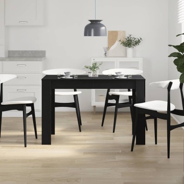 Masa de sufragerie din stejar negru 120x60x76 cm lemn prelucrat - Img 3