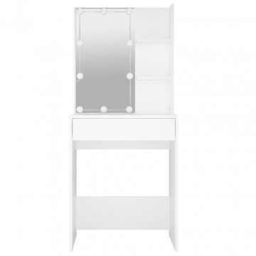 Masă de toaletă cu LED, alb, 60x40x140 cm - Img 8