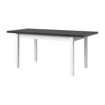 Masa extensibila 140x180 cm mb-21 modena1, alb/grafit, lemn masiv de fag si pal - Img 3