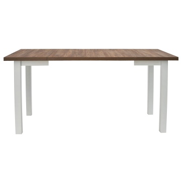 Masa extensibila 80x160 cm, Mb-13 max8, Stirling/Bialy, Lemn masiv de fag si pal - Img 3
