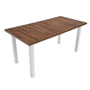 Masa extensibila 80x160 cm, Mb-13 max8, Stirling/Bialy, Lemn masiv de fag si pal - Img 5