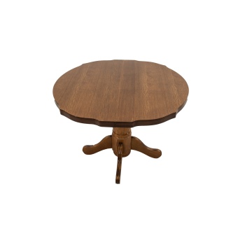 Masa extensibila kan 100x135 cm, culoare nuc, lemn masiv, blat din mdf - Img 3
