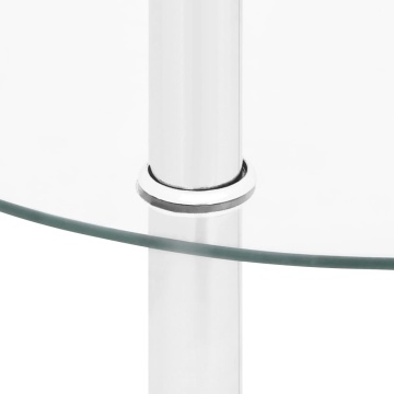 Masă laterală 2 niveluri, transparent, 38 cm, sticlă securizată - Img 5