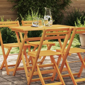 Masă pliantă de grădină dreptunghiulară 100x55x75 cm lemn masiv de acacia - Img 1