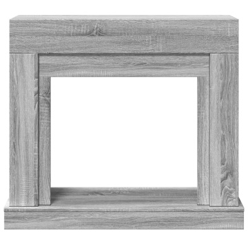 Mască de șemineu, sonoma gri, 100x30x87,5 cm, lemn prelucrat - Img 4