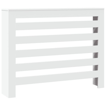 Mască pentru calorifer, alb, 104x20x82 cm, lemn prelucrat - Img 2