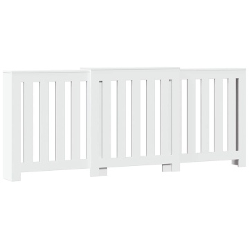 Mască pentru calorifer, alb, 205x21,5x83,5 cm, lemn prelucrat - Img 2